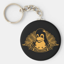 Tux Penguin - (Linux, Open Source, Copyleft, FSF) Keychain