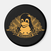 Tux Penguin - (Linux, Open Source, Copyleft, FSF) Refrigerator Magnets