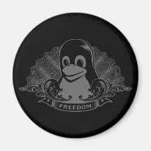 Tux Penguin - (Linux, Open Source, Copyleft, FSF) Refrigerator Magnet