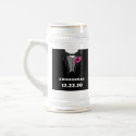 Tuxedo Bow Tie Gerber Daisy Groomsman Stein - mugs