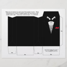 Tuxedo Box Party Favour boxes. Wedding Favours Flyer Design