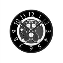 Tuxedo Cat wall clocks