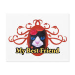 Tuxedo Cat Art Painting Print - Multi Post Cards