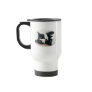 Tuxedo Cat Art Travel Mug