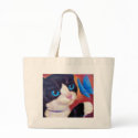 Tuxedo Cat Butterfly Painting - Multi bags