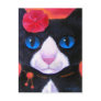 Tuxedo Cat Butterfly Painting - Multi Postcard
