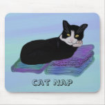 Tuxedo Cat Nap Mousepads