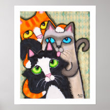 Tuxedo Cat's Bath Print