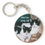 Tuxedo cats keychain