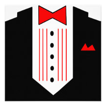 Tuxedo Invitation Dinner Party Formal Pre-Prom