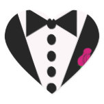 Tuxedo Sticker You Choose Rose Color
