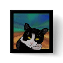 Tuxedo the Cat Pin