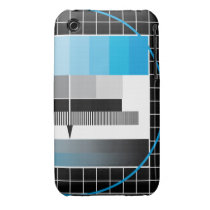 TV cyan test pattern case Iphone 3 Cover