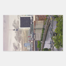 Tv Tower (Fernsehturm), Berlin, Panoramic(tv11pst) Rectangular Sticker