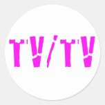 TV/TV ROUND STICKER