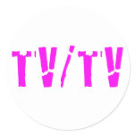 TV/TV ROUND STICKER