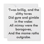 'Twas brillig, and the slithy toves Did gyre an... Invites