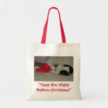 "Twas the Night Before Christmas"/Kitty Cat Canvas Bag