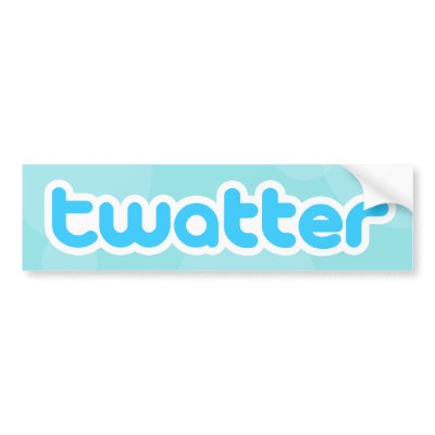 Twatter logo bumper stickers by Eggborne