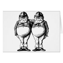 Tweedle Dee and Tweedle Dum Greeting Card