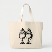 Tweedle Dee and Tweedle Dum Inked Bags