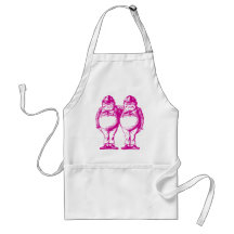 Tweedle Dee and Tweedle Dum Inked Pink Apron