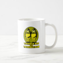 Tweedle Dee and Tweedle Dum Logo Yellow Coffee Mug