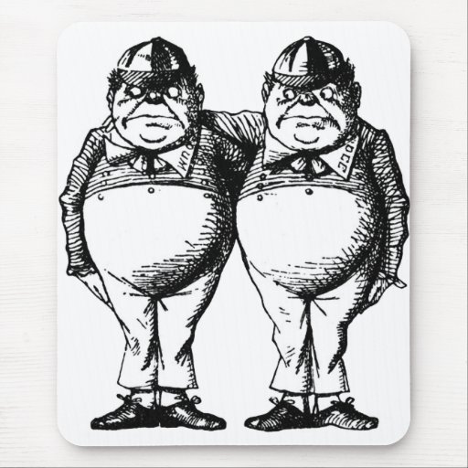Tweedle Dee and Tweedle Dum Mouse Pad