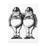 Tweedle Dee and Tweedle Dum postcards