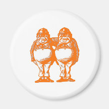 Tweedle Dee & Tweedle Dum Refrigerator Magnet