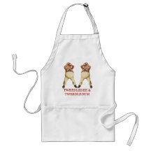 TWEEDLEDEE & TWEEDLEDUM IN WONDERLAND APRONS