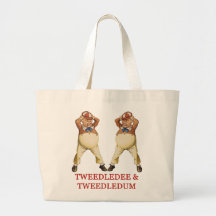 TWEEDLEDEE & TWEEDLEDUM IN WONDERLAND CANVAS BAGS