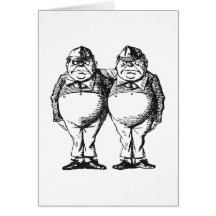 Tweedledum & Tweedledee Card