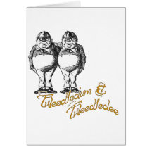Tweedledum & Tweedledee Greeting Cards
