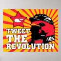 Tweet Revolution Twitter Mao Bird Poster posters