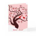 Tweet Tweet Cute Birds Swirl Tree Sweet Holidays cards