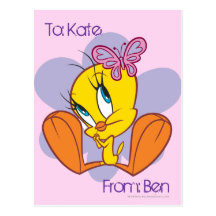Tweety and Butterfly Postcard