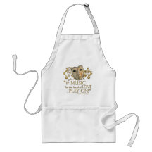 Twelfth Night Music Quote (Gold Version) Apron