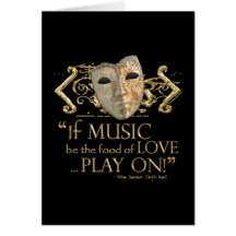Twelfth Night Music Quote (Gold Version) Card