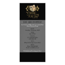 Twelfth Night Music Quote (Gold Version) Personalized Announcement