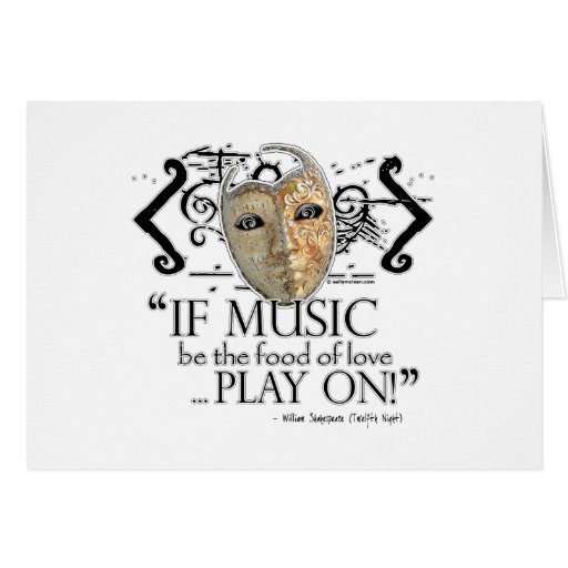 Twelfth Night Music Quote Greeting Card