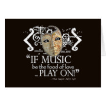 Twelfth Night Music Quote Greeting Cards