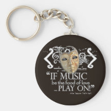 Twelfth Night Music Quote Keychains