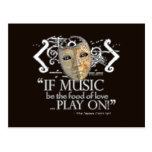 Twelfth Night Music Quote Post Cards