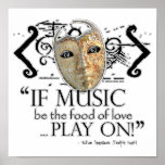 Twelfth Night Music Quote posters