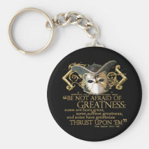 Twelfth Night Quote (Gold Version) Key Chain