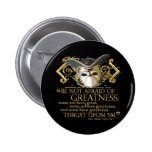 Twelfth Night Quote (Gold Version) Pinback Buttons
