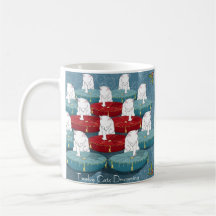 Twelve Cats Drumming (holiday mug)