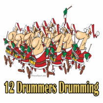 twelve drummers drumming 12th twelfth day photo cut out