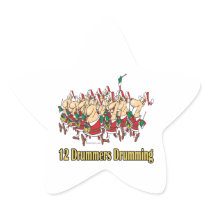 twelve drummers drumming 12th twelfth day sticker